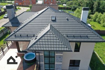 Металлочерепица Grand Line Classic Satin Matt Мокрый асфальт RAL 7024