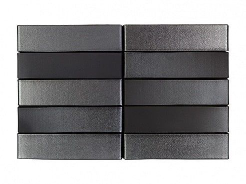 Облицовочный кирпич Recke Одинарный 1НФ Classic Баварская кладка Черный с металлом гладкий 5-32-00-0-00