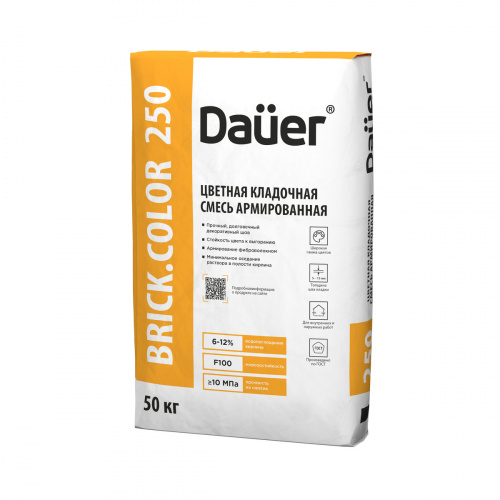 Цветная кладочная смесь армированная Dauer BRICK.COLOR 250 кремово-бежевая 50 кг
