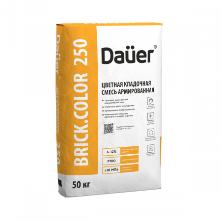 Цветная кладочная смесь армированная Dauer BRICK.COLOR 250 кремовая 50 кг